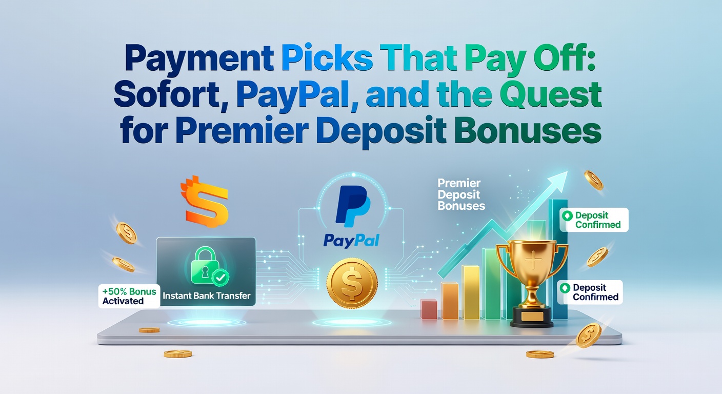 Vergleichsgrafik von Sofort- und PayPal-Transaktionszeiten neben steigenden Bonus-Balken in einem Casino-Dashboard